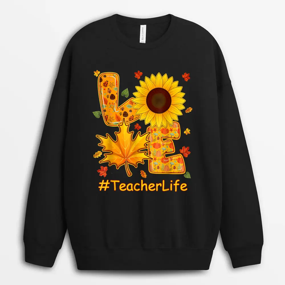 Love Special Education SPED Teacher Breast Cancer Awareness Sweatshirt - Black